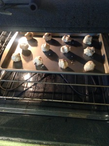 Twelve little cookie balls.